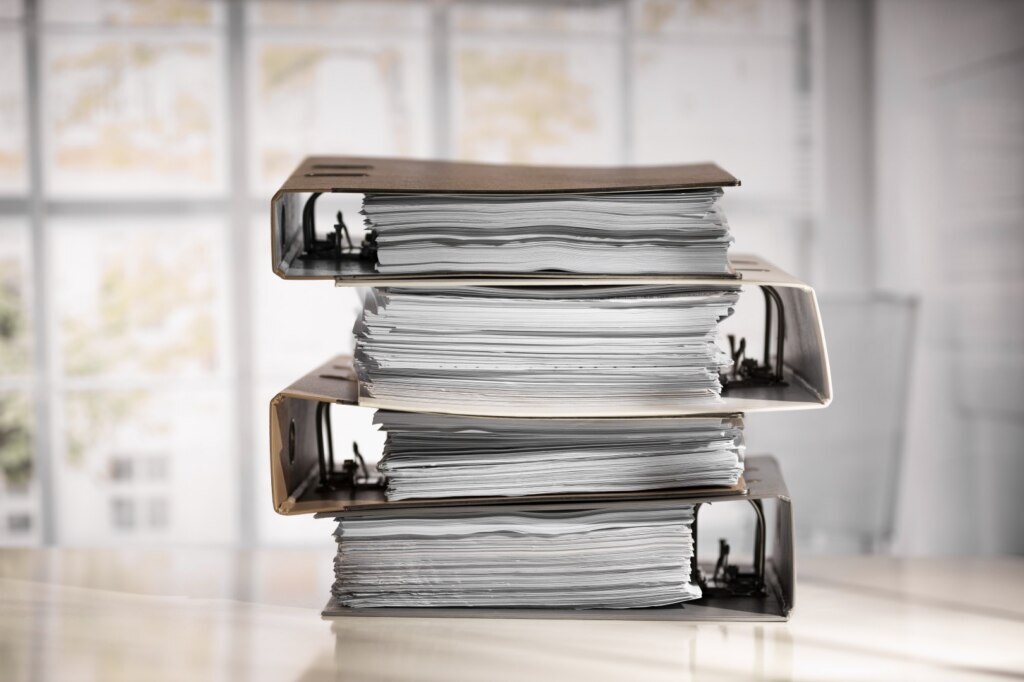 Still life documents stack